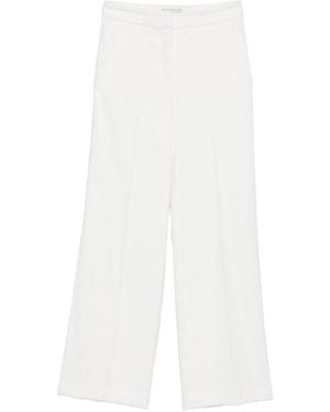 Via Masini 80 Velvet Trousers - White