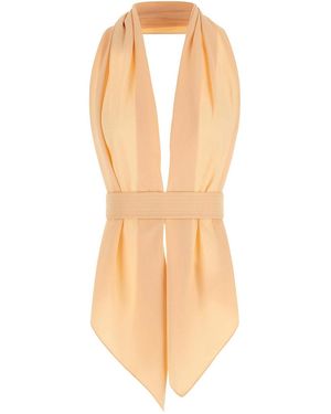 Alberta Ferretti Scarf-Effect Top - White