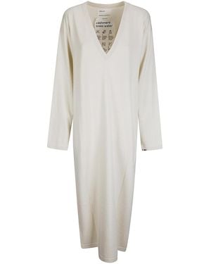 Extreme Cashmere Long Cashmere Blend Dress - White