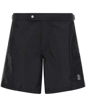 Brunello Cucinelli Logo Swimsuit - Black