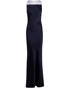 Maison Margiela Satin Maxi Dress - Blue