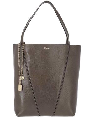 Chloé Medium Spin Tote Bag - Gray