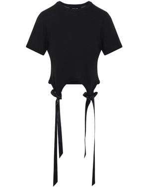 Simone Rocha Easy T-Shirt Bow Tails - Black