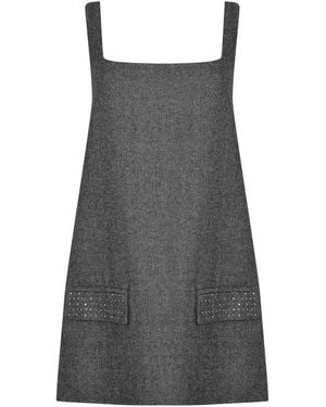 A PAPER KID Coat Made Of Wool Blend - Gray