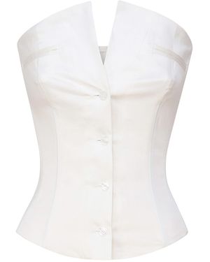 Poster Girl Court Corset Top - White