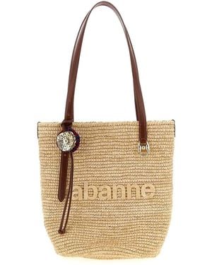 Rabanne Natural Raffia Tote Bag Shopping Bag