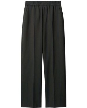 Burberry Striped Trousers With An Elasticated Waistband - Black