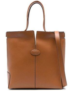 Tod's Di Bag Folio Small Leather Bag - Brown