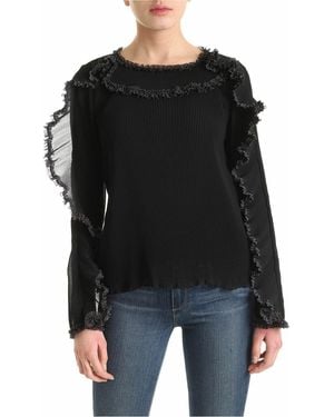 See By Chloé Ruffles Long-Sleeved Jumper - Black
