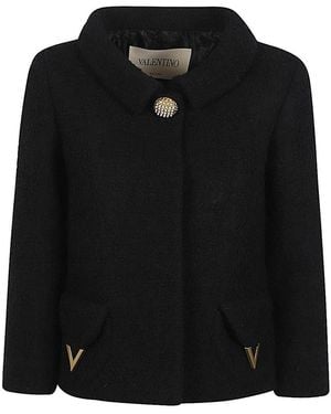 Valentino Garavani Vlogo Signature Wool Jacket - Black