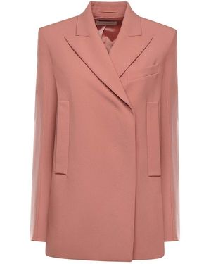 Sportmax Wool Gabardine Blazer - Pink