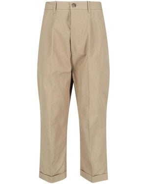 Ami Paris Cotton Trousers - Natural