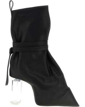 Rick Owens Tied Taco Kiss Ankle Boots - Black