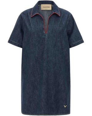 Valentino Garavani Chambray Denim Dress - Blue