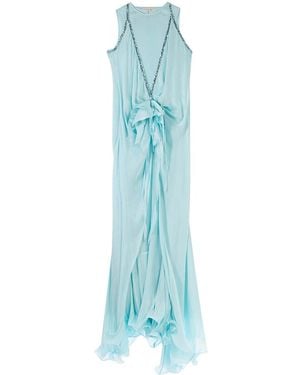 Genny Long Chiffon Dress - Blue