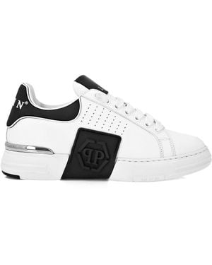 Philipp Plein Trainers With Insert Design - Black