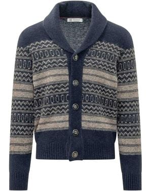 Brunello Cucinelli Cardigan - Blau