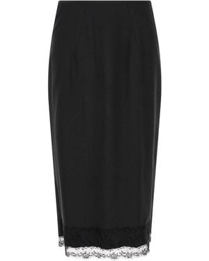 Ermanno Scervino Lace Sheath Skirt - Black