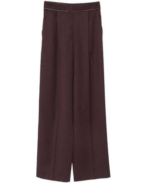 forte_forte Burgundy Palazzo Pants - Purple