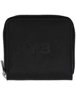 Y-3 Zip-Around Leather Wallet - Black