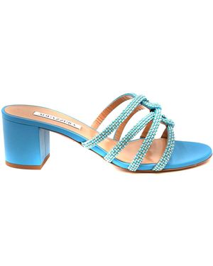 Aquazzura Leather Sandals - Blue