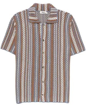 Altea Striped Short Sleeve Shirt - White
