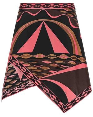 PUCCI Dune Silk Skirt - Red