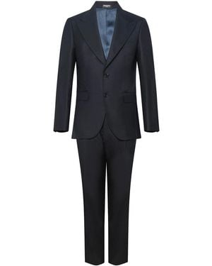 Franzese Collection Single-Breasted Rolls-Royce Style Suit - Blue