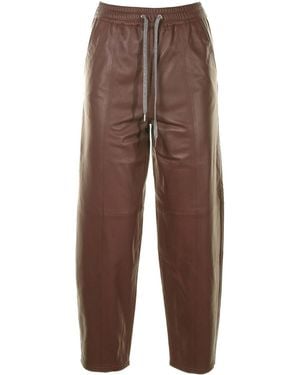 Eleventy Lederhose - Braun