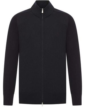 Nome Wool Jacket With Zip - Blue