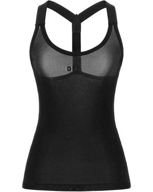 Off-White c/o Virgil Abloh Slim-Fit Ribbed Tank Top With Suspender Straps - Black