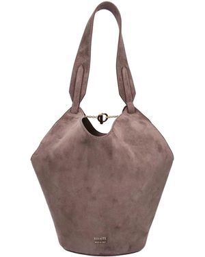 KHAITE Mini Lotus Tote Bag - Brown