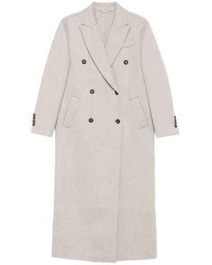 Brunello Cucinelli Cashmere Overcoat - White