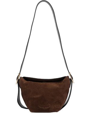 Zadig & Voltaire Baby Jane Suede Crossbody Bag - White