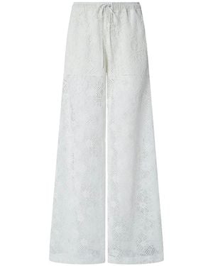 Pinko Floral Lace Pants - White