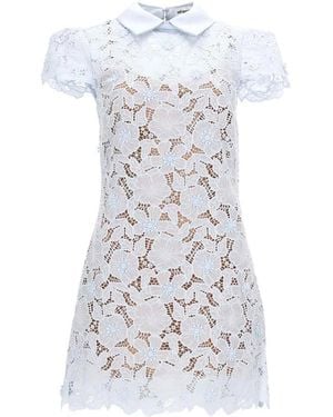 Self-Portrait Lace Mini Dress - White