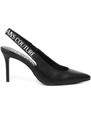 Versace Jeans Couture Slingback With Logo - Black