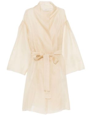 Antonelli Semi-Sheer Gustav Jacket With Waist Belt - Natural