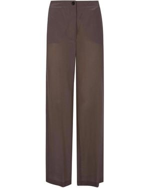 Seventy Mixed Silk Sand Wash Pants - Brown