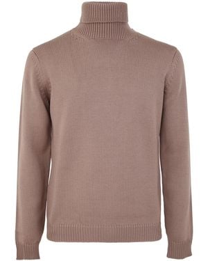 Nuur Long Sleeve Turtle Neck Jumper - Brown