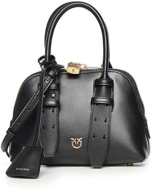 Pinko Escape Bag Leather Handbag - Black