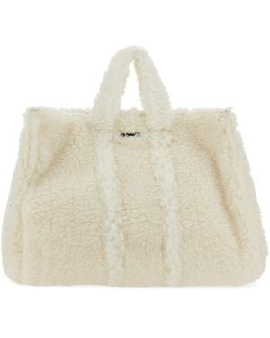 Sunnei Teddy Fleece Bag - Natural