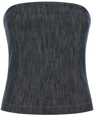 Brunello Cucinelli Denim Top - Black