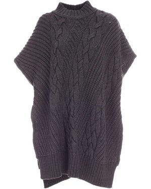 Vivetta High Neck Poncho - Purple