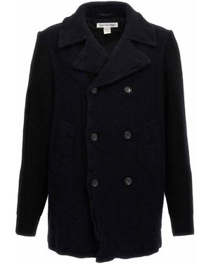 Comme des Garçons Double-Breasted Wool Coat - Blue