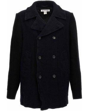 Comme des Garçons Double-Breasted Wool Coat - Blue