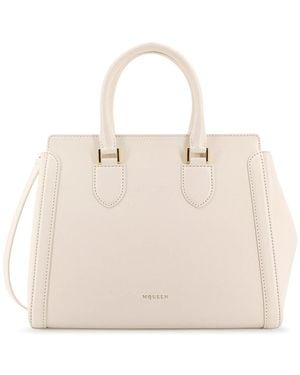 McQueen Birde Large Leather Shoulder Bag - Natural