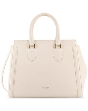 McQueen Birde Large Leather Shoulder Bag - Natural