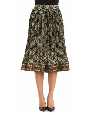 Stella Jean Pleated Skirt - Green