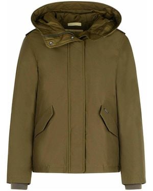 Woolrich Military Padded Hooded Jacket - Green